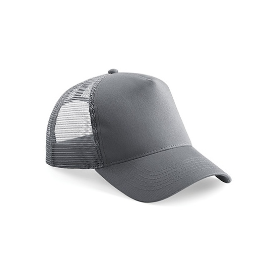Czapka Trucker Snapback 5-Panelowa z Siatka CB640 - Graphite Grey & Graphite Grey