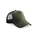 Czapka Trucker Snapback 5-Panelowa z Siatką CB640 - Olive Green & Black