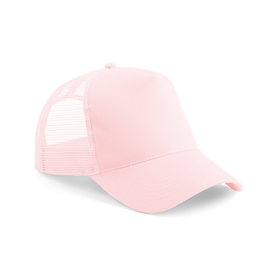 Czapka Trucker Snapback 5-Panelowa z Siatką CB640 - Pastel Pink & Pastel Pink