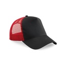 Czapka Trucker Snapback 5-Panelowa z Siatka CB640 - Black & Classic Red