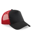 Czapka Trucker Snapback 5-Panelowa z Siatka CB640 - Black & Classic Red