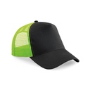 Czapka Trucker Snapback 5-Panelowa z Siatka CB640 - Black & Lime Green
