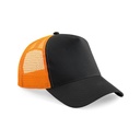 Czapka Trucker Snapback 5-Panelowa z Siatka CB640 - Black & Orange
