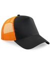 Czapka Trucker Snapback 5-Panelowa z Siatka CB640 - Black & Orange