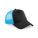 Czapka Trucker Snapback 5-Panelowa z Siatka CB640 - Black & Surf Blue
