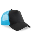Czapka Trucker Snapback 5-Panelowa z Siatka CB640 - Black & Surf Blue