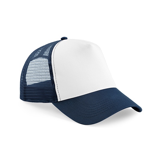Czapka Trucker Dziecieca Bawelniano Poliestrowa CB640B - French Navy & White
