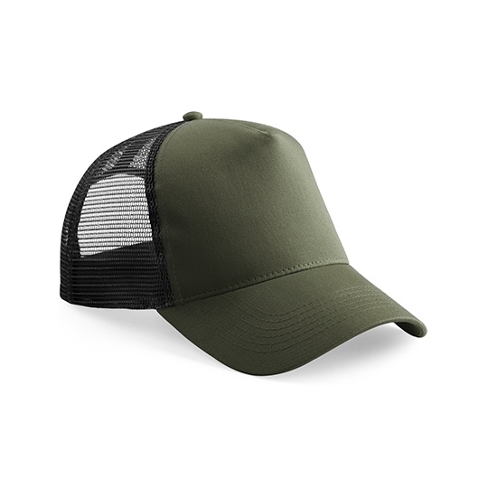 Czapka Trucker Dziecieca Bawelniano Poliestrowa CB640B - Olive Green & Black