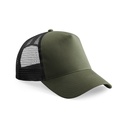 Czapka Trucker Dziecieca Bawelniano Poliestrowa CB640B - Olive Green & Black