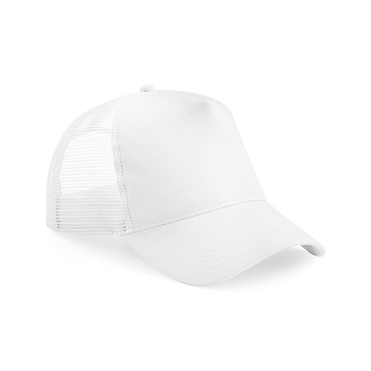 Czapka Trucker Dziecieca Bawelniano Poliestrowa CB640B - White & White