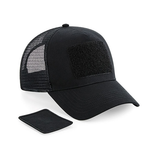 Czapka Trucker z Wymienną Łatką CB641 - Black