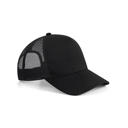 Czapka Truckerka Snapback Poliestrowa Siateczkowa CB642 - Black