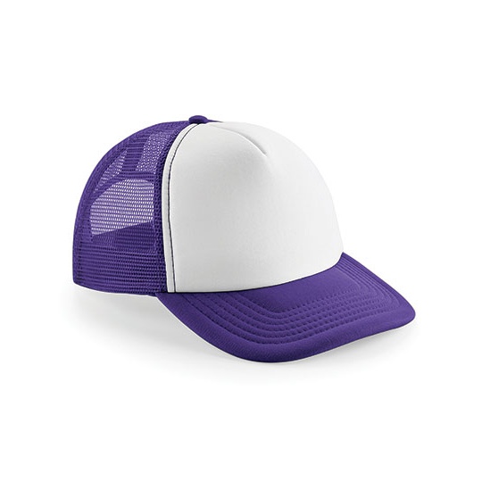 Czapka Trucker z Zapięciem Snapback CB645 - Purple & White