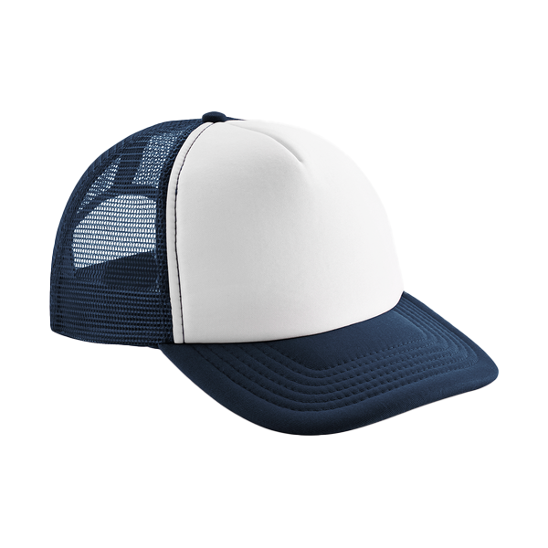 Dziecięca czapka trucker snapback CB645b - French Navy & White
