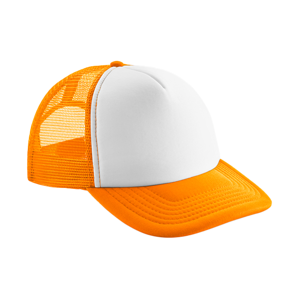 Czapka Trucker Dziecieca Poliestrowa CB645b - Orange & White