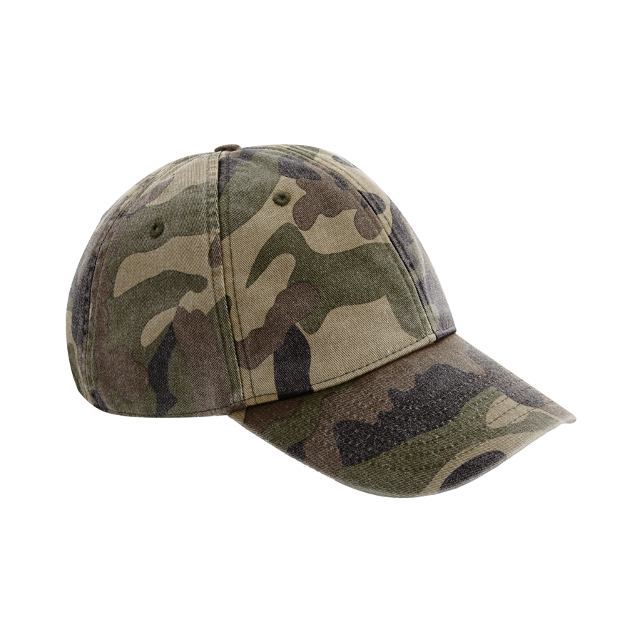 Czapka z Niskim Profilem Bawelniana Vintage CB655 - Vintage Jungle Camo