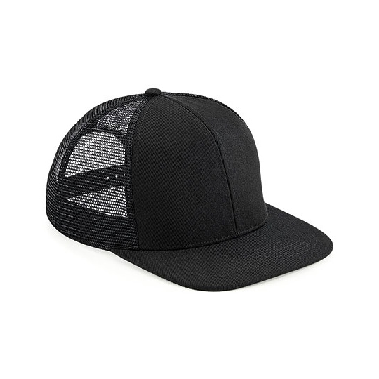 Czapka Truckerka 6 panelowa Poliester Twill Siatka CB664 - Black & Black