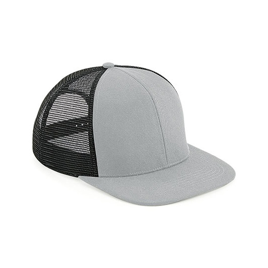 Czapka Truckerka 6 panelowa Poliester Twill Siatka CB664 - Grey & Black