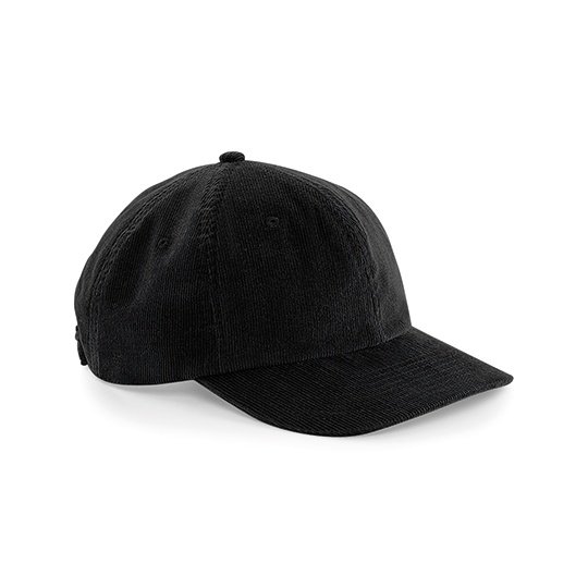 Czapka 6-panelowa Bawelniana Sztruksowa CB682 - Black