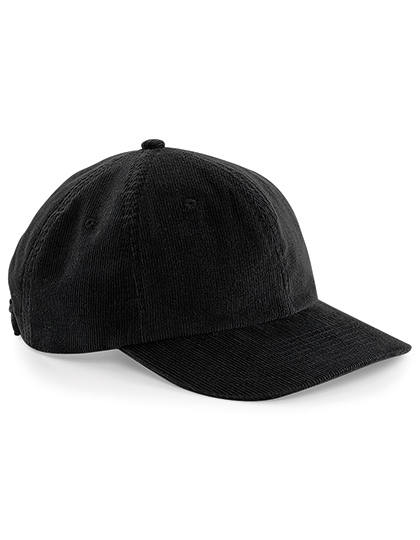 Czapka 6-panelowa Bawelniana Sztruksowa CB682 - Black