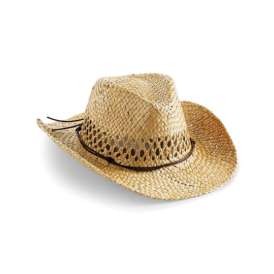 Slomkowy kapelusz kowbojski unisex CB735 - Natural