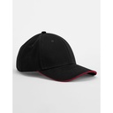 Czapka 6-panelowa Bawelna Organiczna CB820C - Black & Classic Red