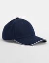 Czapka 6-panelowa Bawełna Organiczna CB820C - French Navy & White