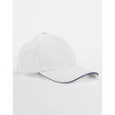 Czapka 6-panelowa Bawełna Organiczna CB820C - White & French Navy