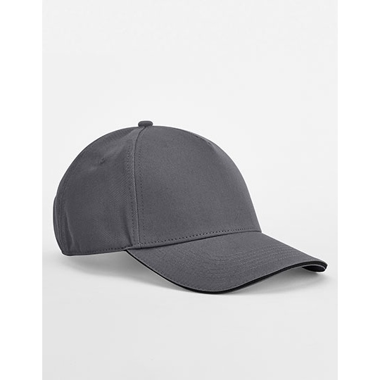 Czapka 5 Panelowa Bawelna Organiczna CB825C - Graphite Grey & Black