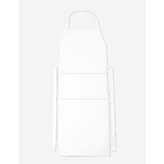 Fartuch Kuchenny z Kieszenia Poliester Bawelna CGW1145 - White