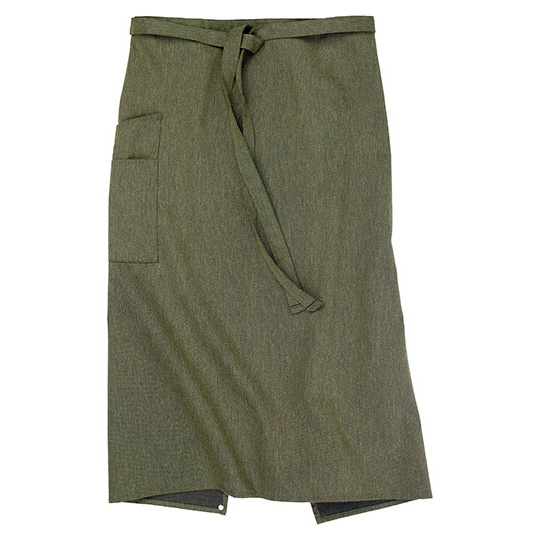 Fartuch Bistro Melanżowy z Kieszenią CGW1271 - Green Melange