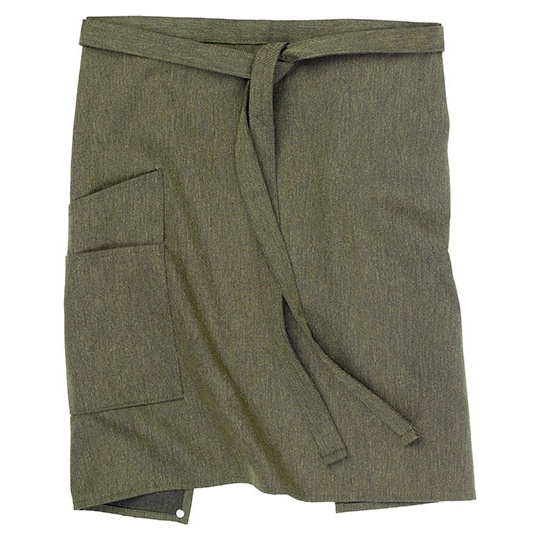 Fartuch kelnerski melanżowy z kieszenią CGW1272 - Green Melange