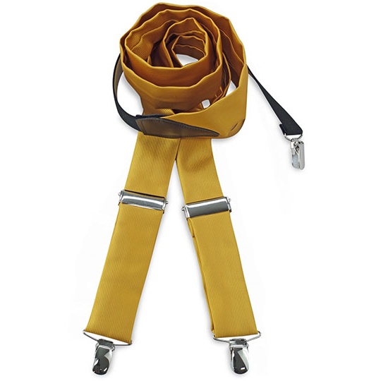 Szelki Regulowane Materialowe 3,5 cm CGW1511 - Golden Yellow
