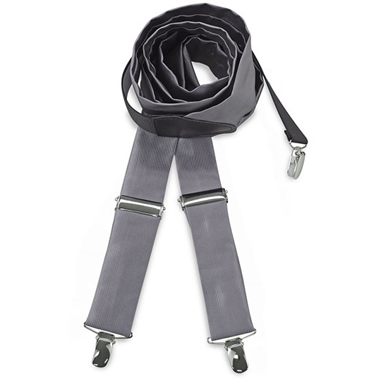 Szelki Regulowane Materialowe 3,5 cm CGW1511 - Grey