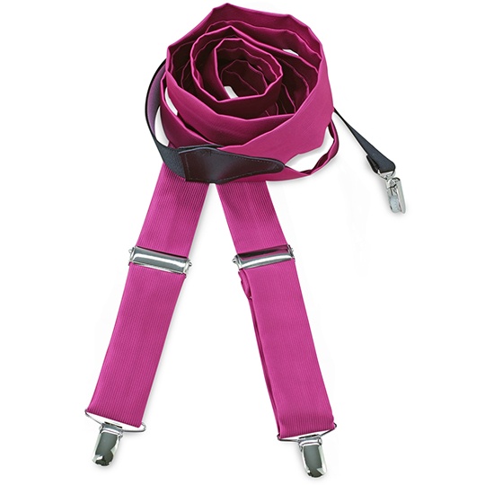 Szelki Regulowane Materialowe 3,5 cm CGW1511 - Magenta