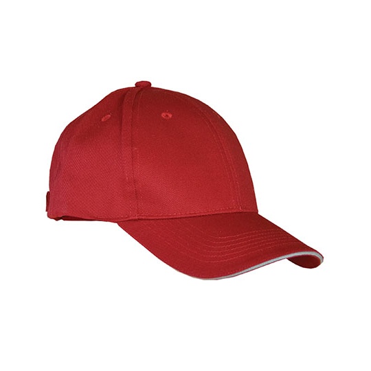 Czapka z daszkiem sandwich CR800 - Red & Grey