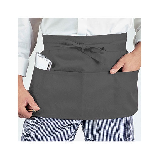 Fartuch Krotki z Kieszeniami Poliester Bawelna DL022 - Storm Grey