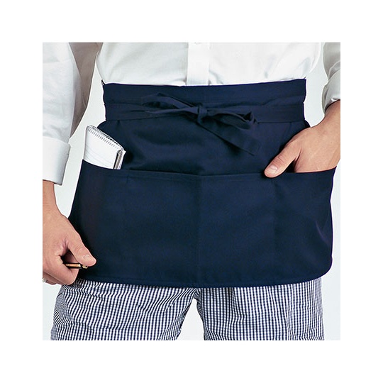 Fartuch Krotki z Kieszeniami Poliester Bawelna DL022 - Navy