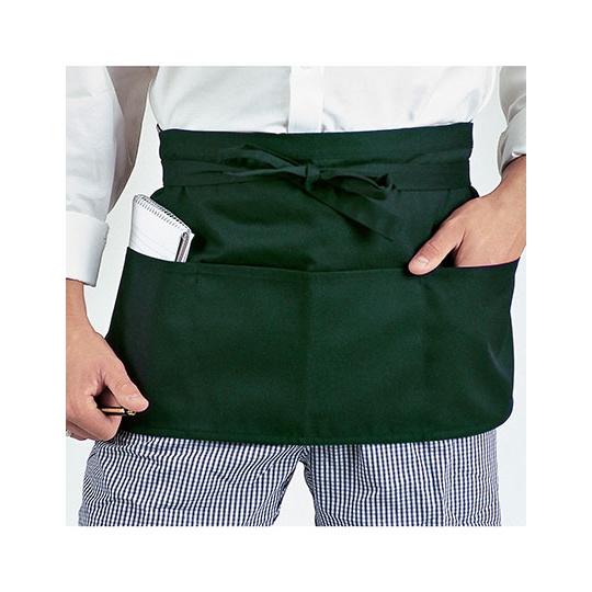 Fartuch Krotki z Kieszeniami Poliester Bawelna DL022 - Bottle Green