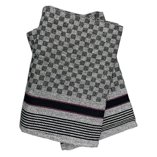 Zestaw 10 ręczników EX553 - Black-Grey Checked