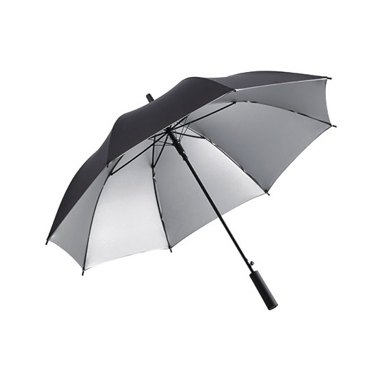 Parasol Automatyczny Dwukolorowy Odporny na Wiatr Ochrona UV FA1159 - Black & Silver