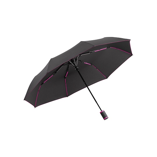 Parasol Kieszonkowy Automatyczny Odporny na Wiatr FA5584 - Black & Magenta