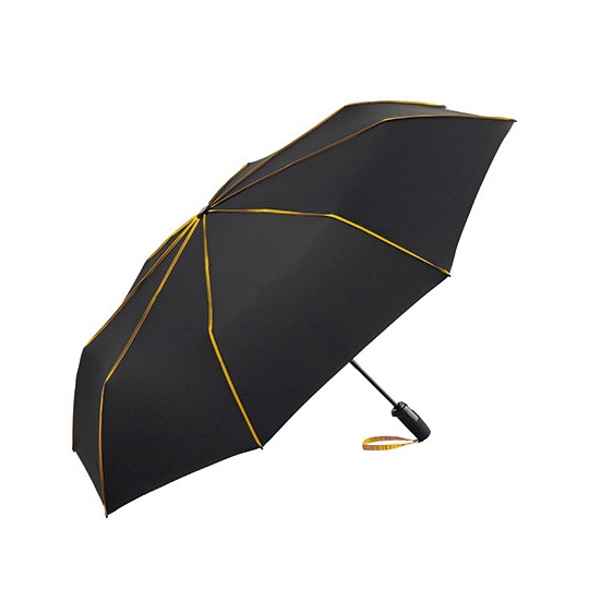 Parasol Kieszonkowy Automatyczny Poliester Odporny na Wiatr FA5639 - Black & Yellow