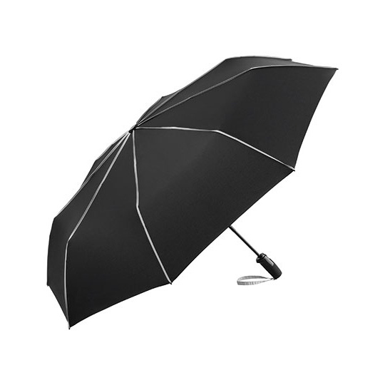 Parasol Kieszonkowy Automatyczny Poliester Odporny na Wiatr FA5639 - Black & Light Grey