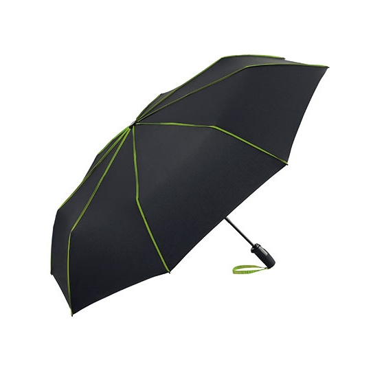 Parasol Kieszonkowy Automatyczny Poliester Odporny na Wiatr FA5639 - Black & Lime