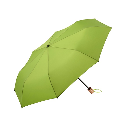 Parasol kieszonkowy z drewnianym uchwytem FA9158WS - Lime