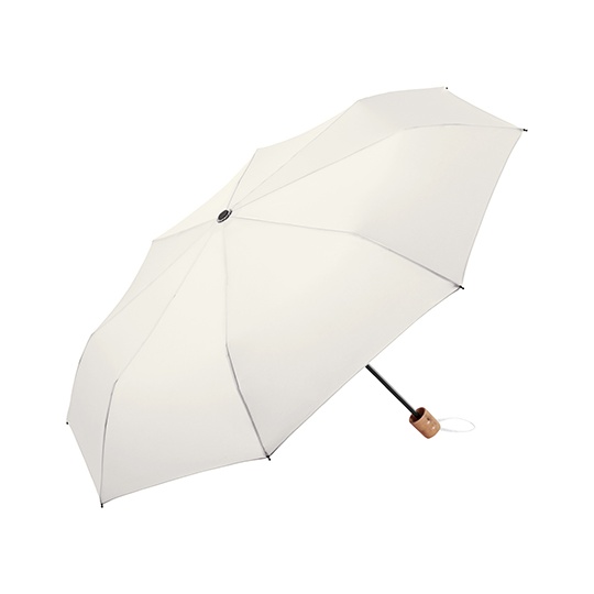 Parasol kieszonkowy z drewnianym uchwytem FA9158WS - Nature White