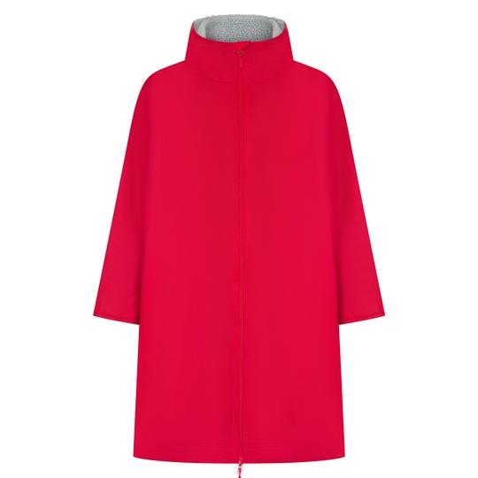 Płaszcz Oversize Wodoodporny Polar FH690 - Red & Grey (Solid)