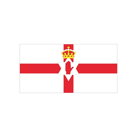 Flaga Irlandii Północnej z metalowymi oczkami FLAGNIR - Northern Ireland