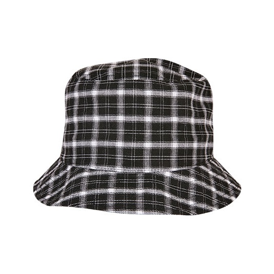 Kapelusz bucket w kratę FX5003C - Black-Grey Check